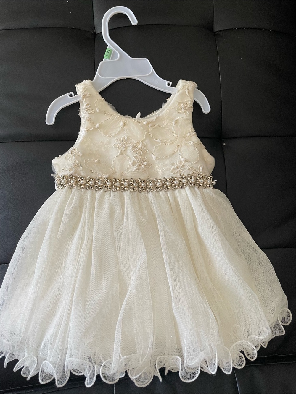 Monsoon Ivory Beaded Tulle Party Dress